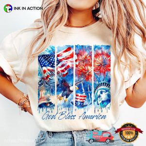God Bless America 4th of July usa flag shirt 3