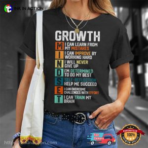 Growth Mindset Definition Motivational Quotes T shirt 1
