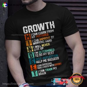 Growth Mindset Definition Motivational Quotes T shirt 3