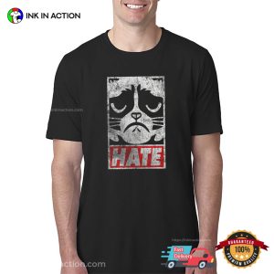 Grumpy Cat Hate Graphic T shirt 3
