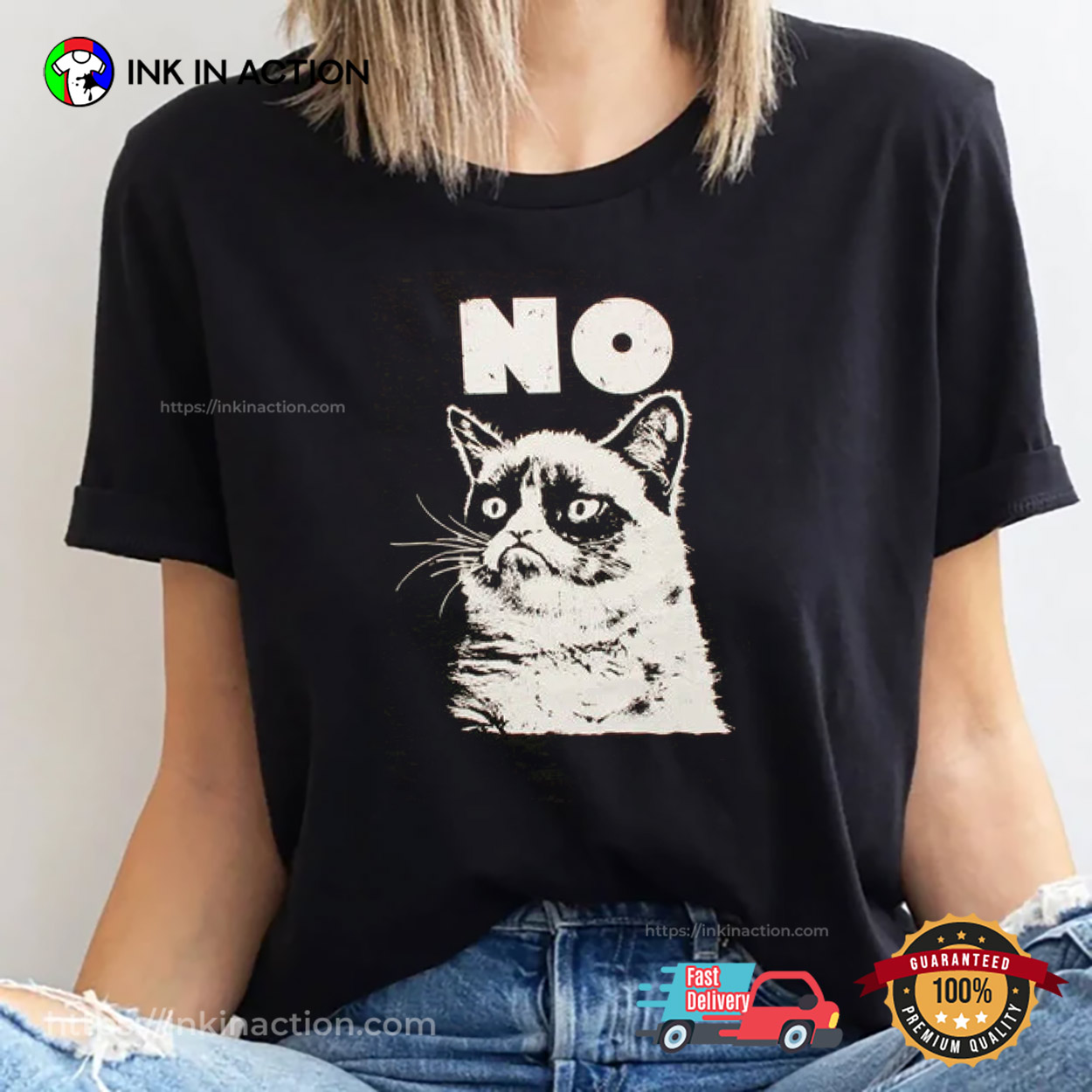 Grumpy Cat No Funny Cat Face T-shirt Grumpy Cat No Funny Cat Face T-shirt