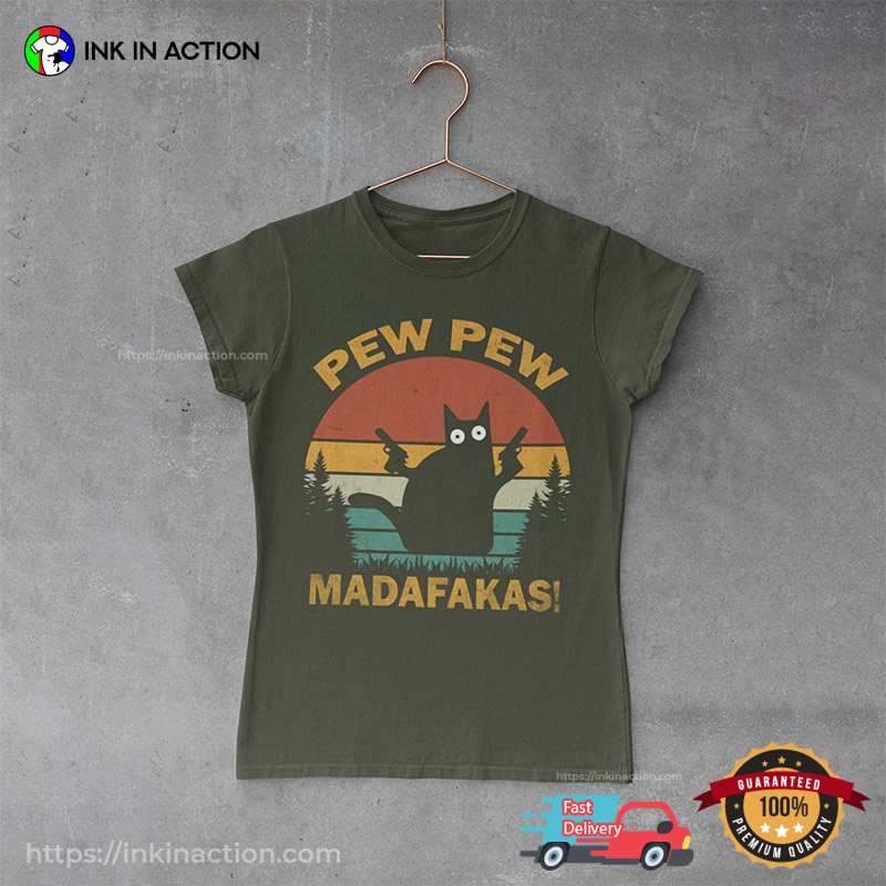 Grumpy Cat Pew Pew Madafakas Vintage Comfort Colors T-shirt