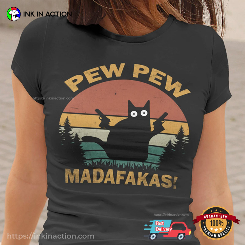 Grumpy Cat Pew Pew Madafakas Vintage Comfort Colors T-shirt