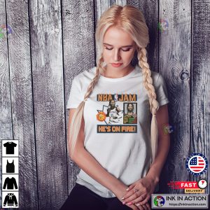 He’s On Fire Jalen Brunson NBA Jam T-shirt