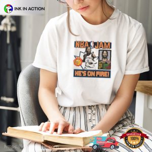 He's On Fire Jalen Brunson NBA Jam T shirt 2
