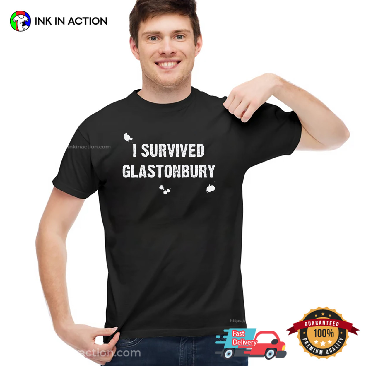 I Survived GLASTONBURY Music Festival T shirt