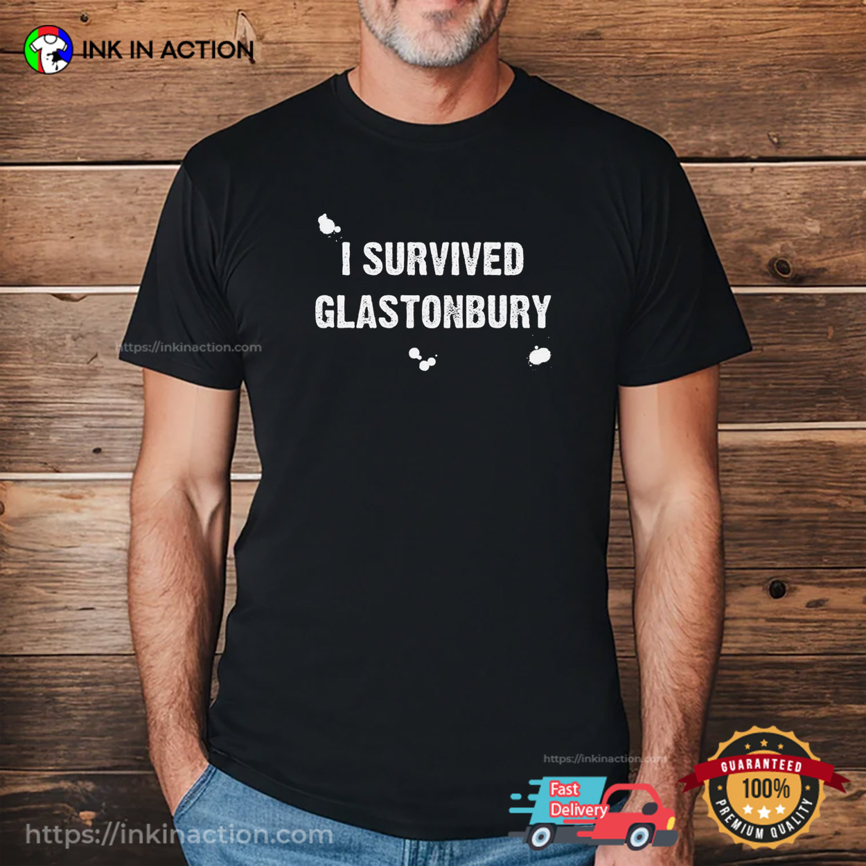 I Survived GLASTONBURY Music Festival T shirt