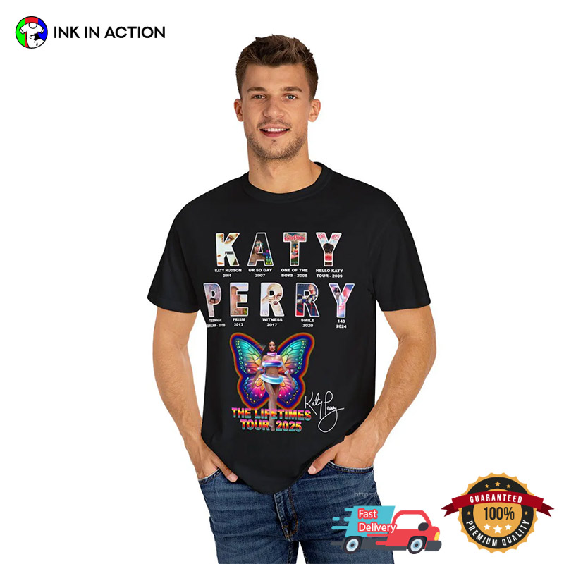 All Albums Katy Perry The Lifetime Tour 2025 Signature Shirt All Albums Katy Perry The Lifetime Tour 2025 Signature Shirt