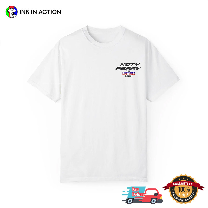 Katy Perry The Lifetime Tour Tracklist 2-sided T-shirt Katy Perry The Lifetime Tour Tracklist 2-sided T-shirt