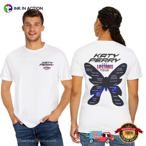 Katy Perry The Lifetime Tour Tracklist 2-sided T-shirt Katy Perry The Lifetime Tour Tracklist 2-sided T-shirt