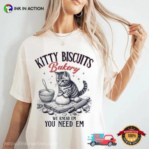 Kitty Biscuits Bakery Cat Baking Cake Cute T shirt 3