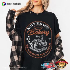 Kitty Biscuits Bakery Funny Cat Baking Comfort Colors T-shirt