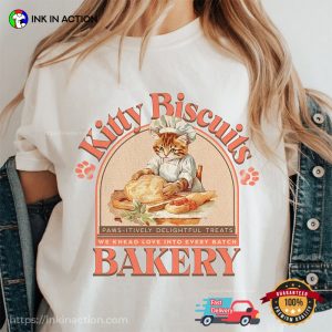 Kitty Biscuits Bakery We Knead Into Every Treats Vintage T-shirt