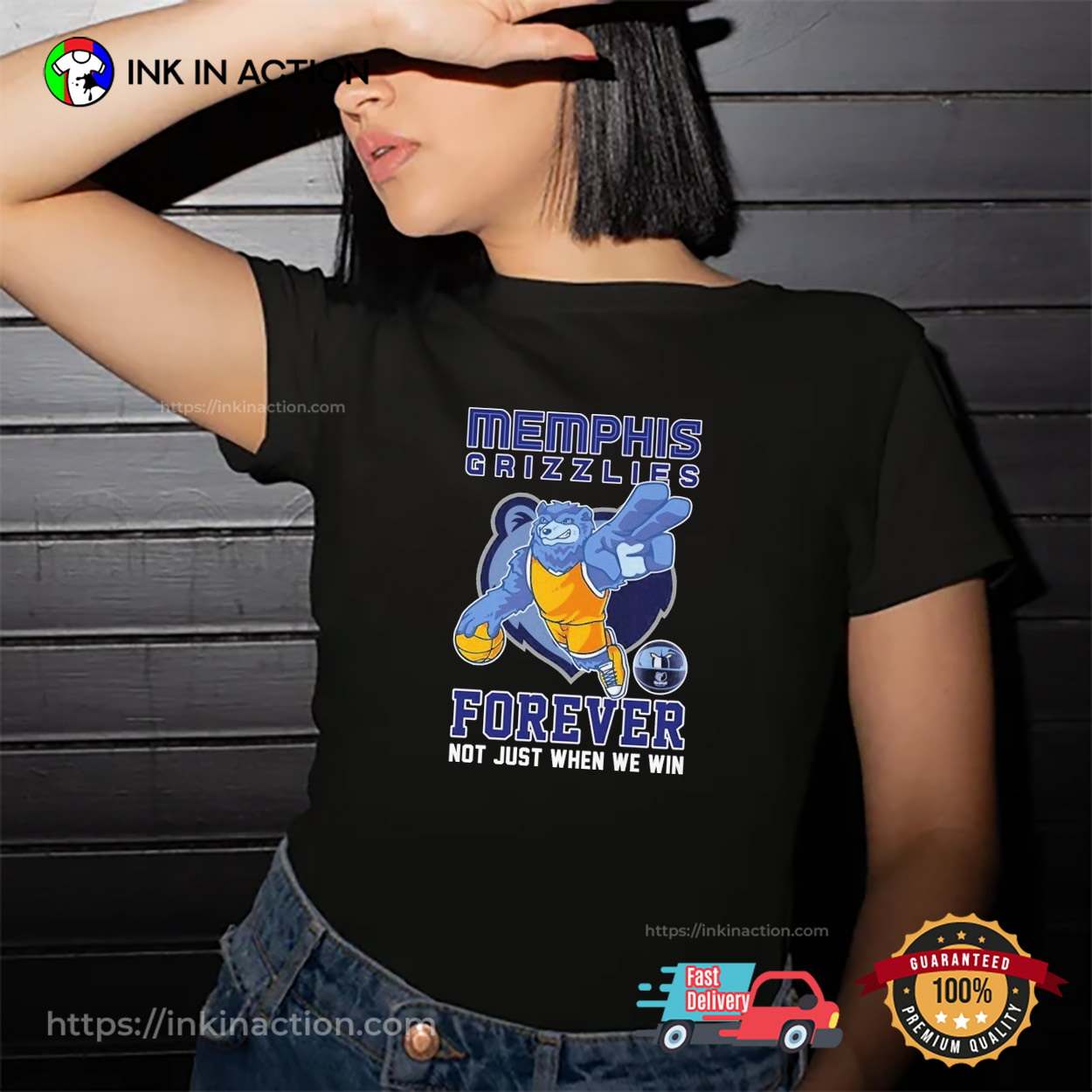 Memphis Grizzlies Forever Not Just When We Win Mascot T-shirt Memphis Grizzlies Forever Not Just When We Win Mascot T-shirt