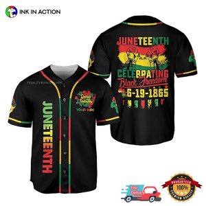 Personalized Juneteenth Breaking Every Chain Since 1865 Baseball Jersey