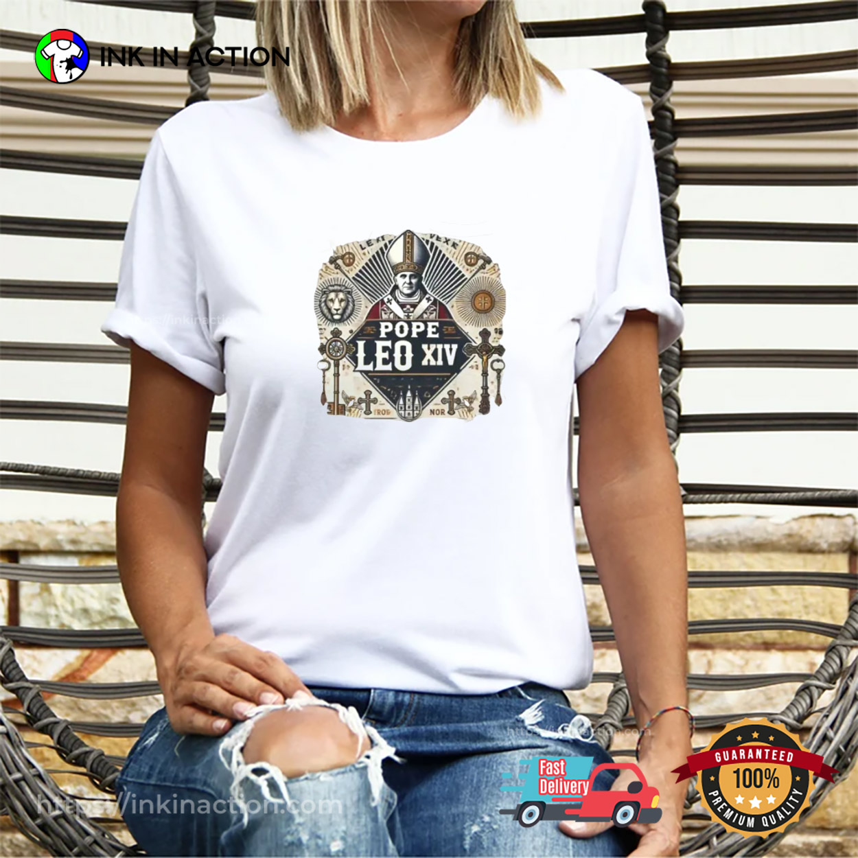 Pope Leo XIV Robert Francis Prevost Catholic Style T-shirt Pope Leo XIV Robert Francis Prevost Catholic Style T-shirt