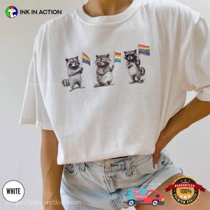Raccoon Gay Pride Adorable LGBT Ally Comfort Colors T-shirt