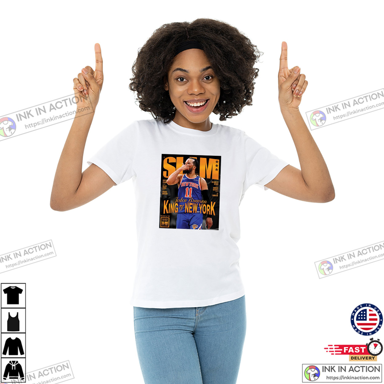 SLAM NBA Jalen Brunson New York Knicks Poster T-shirt SLAM NBA Jalen Brunson New York Knicks Poster T-shirt