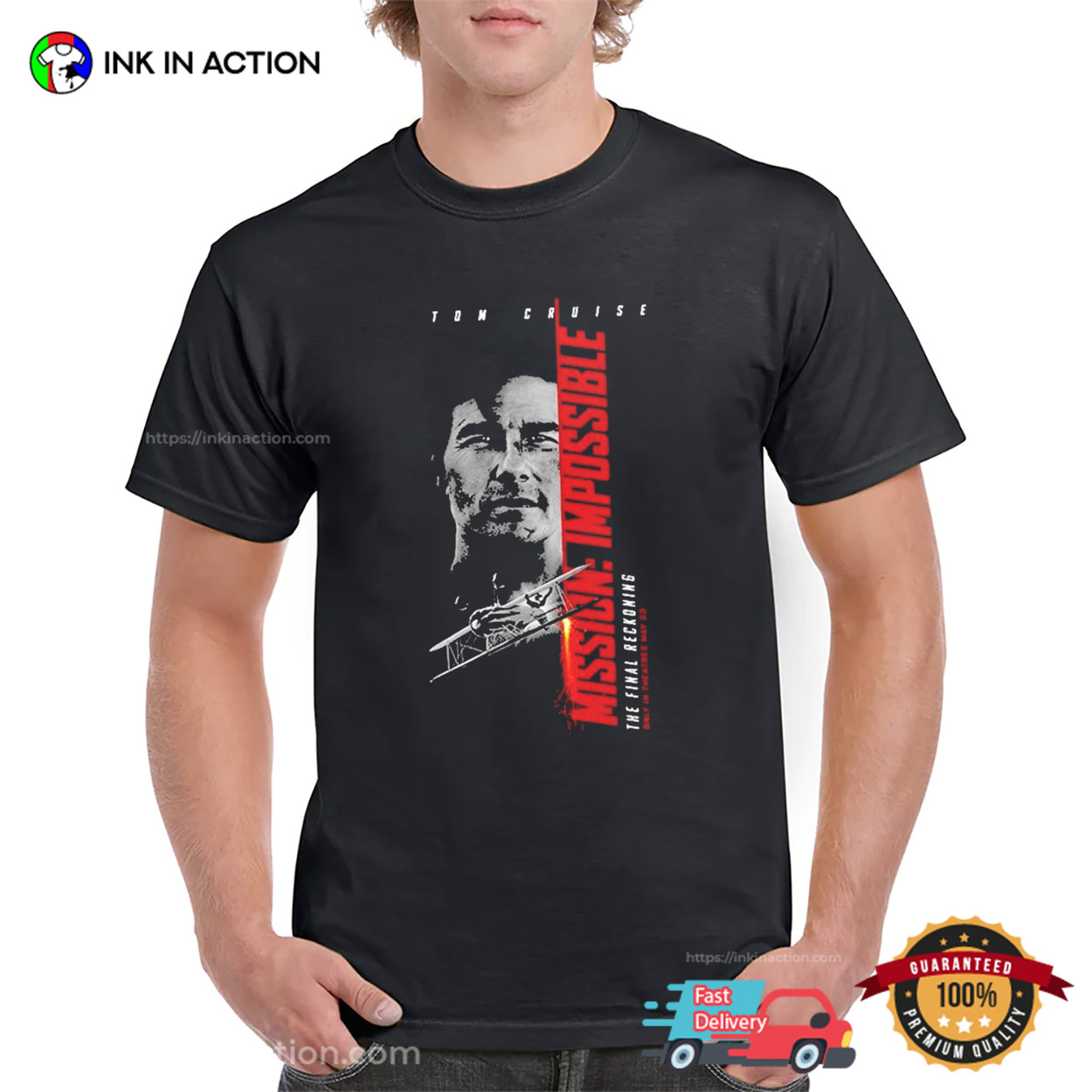Tom Cruise Mission Impossible The Final Reckoning Graphic T-shirt Tom Cruise Mission Impossible The Final Reckoning Graphic T-shirt