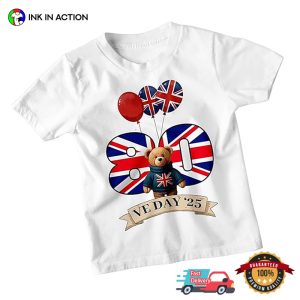VE Day 80th Anniversary British Flag Victory T shirt 2