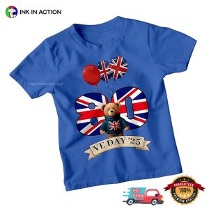 VE Day 80th Anniversary British Flag Victory T shirt 3