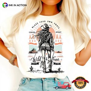 Wild And Free Cowgirl Spirit Retro Comfort Colors T-shirt