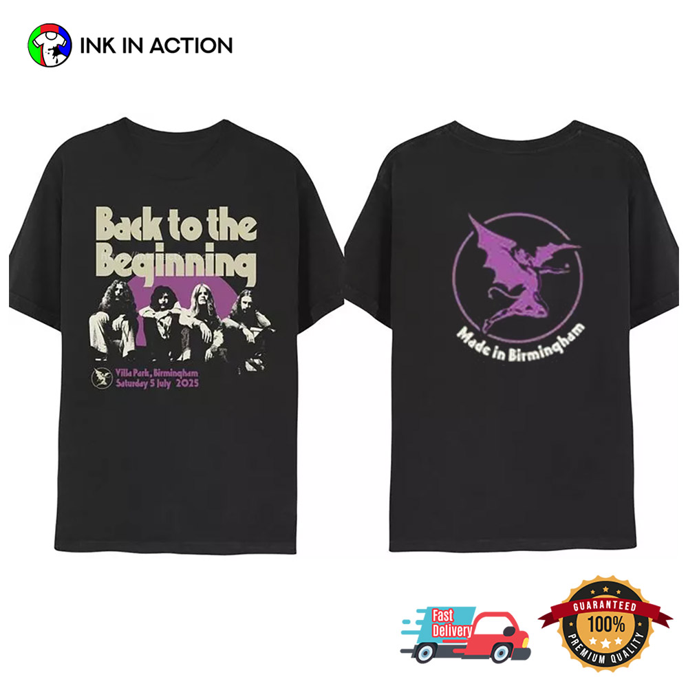Black Sabbath Back To The Beginning 2 Sided T shirt