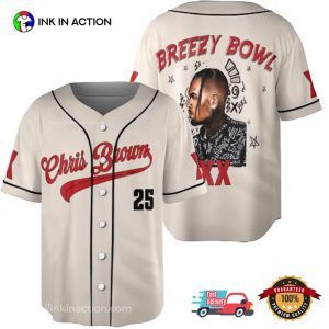 Breezy Bowl XX Tour 2025 Concert Baseball Jersey