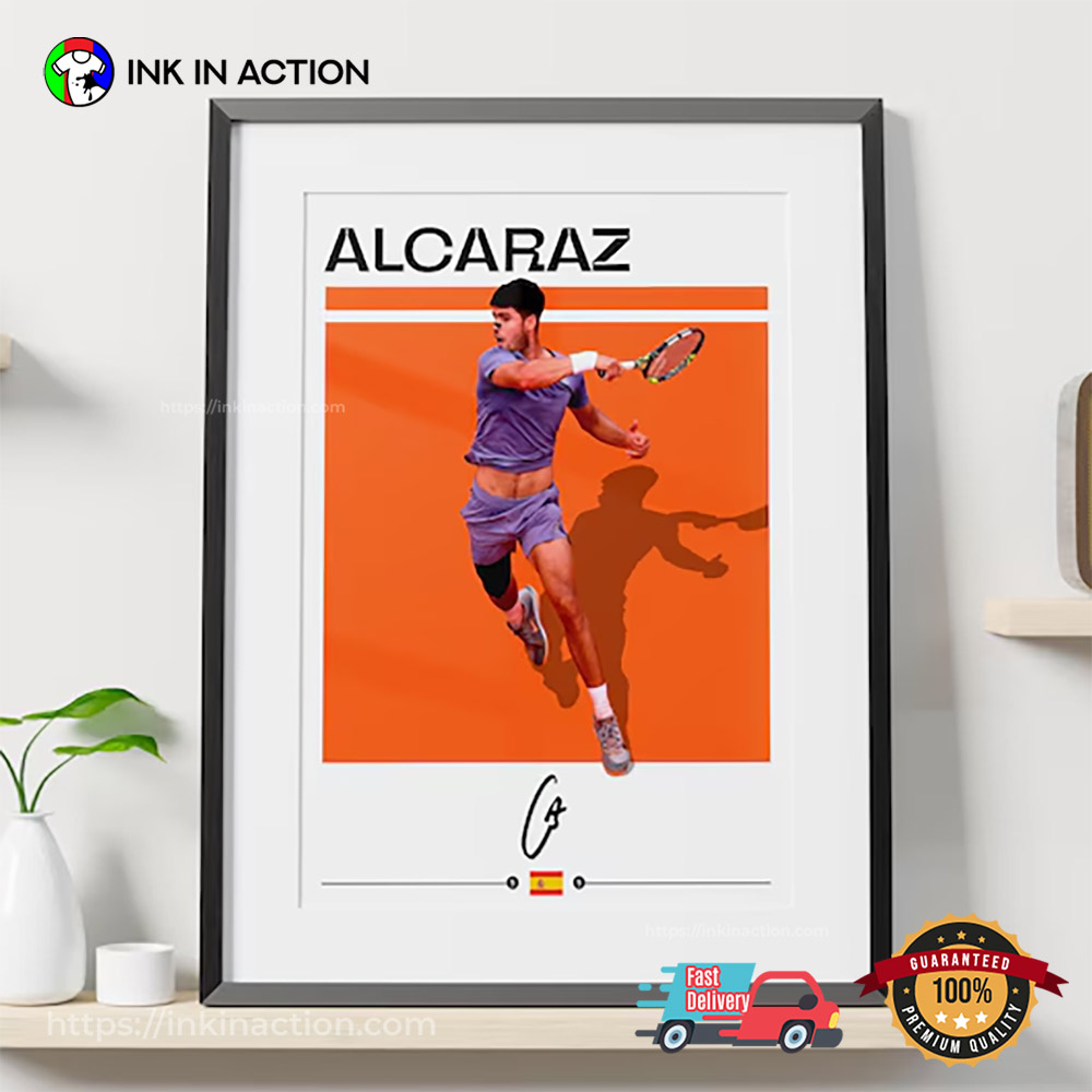 Carlos Alcaraz Tennis Clay Court Champion Wall Art Carlos Alcaraz Tennis Clay Court Champion Wall Art