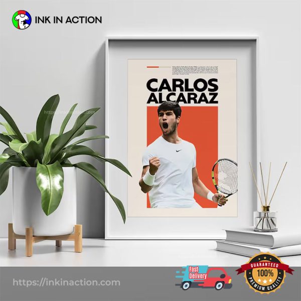 Carlos Alcaraz Tennis Fan Gift Poster