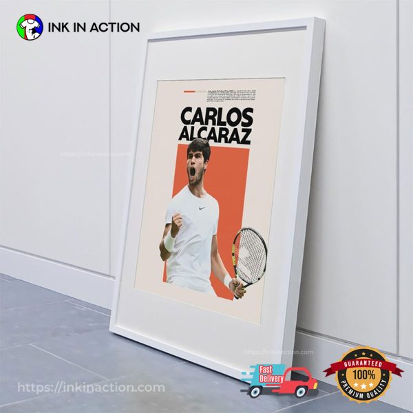 Carlos Alcaraz Tennis Fan Gift Poster