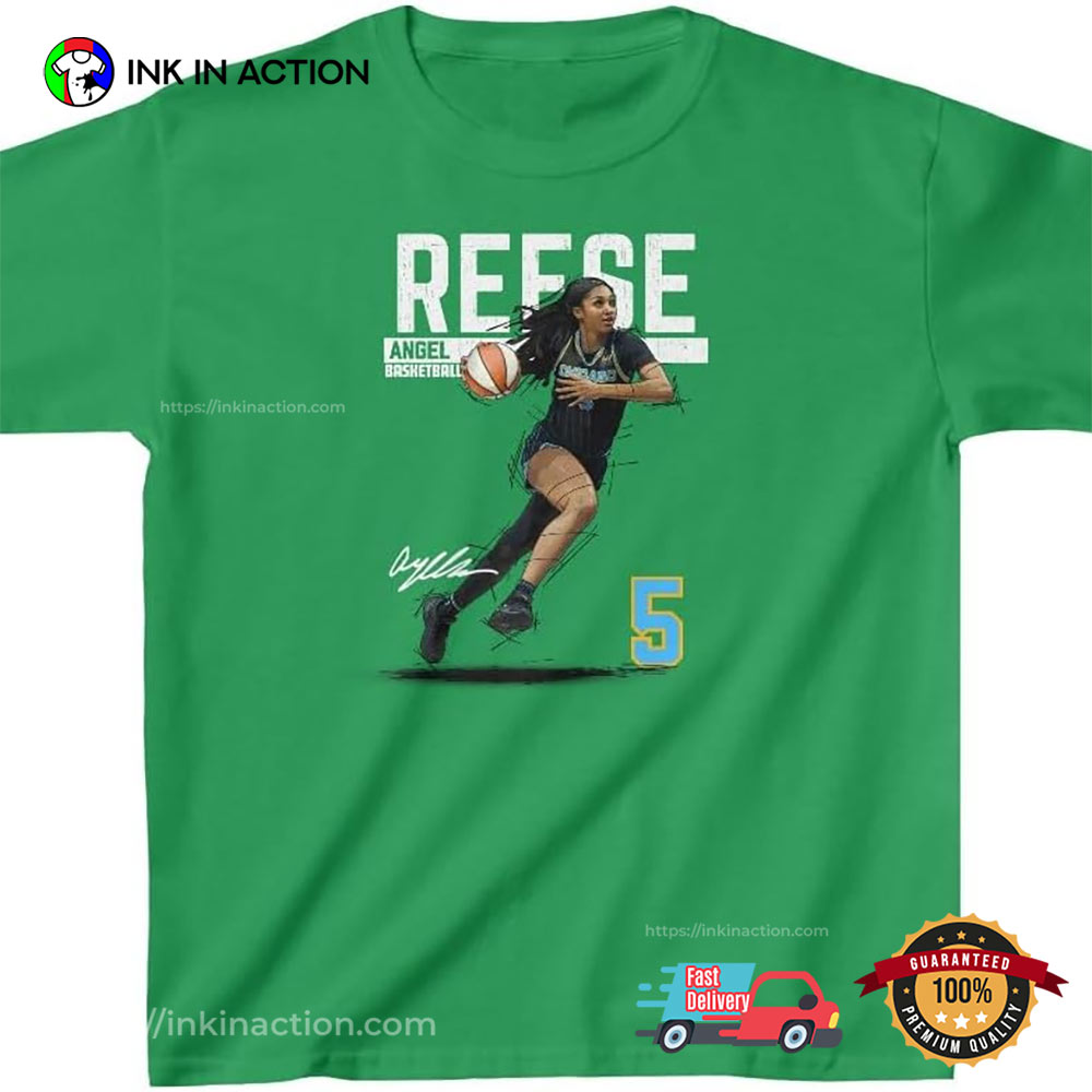 Chicago Angel Reese 5 Cartoon Women Basketball T-shirt Chicago Angel Reese 5 Cartoon Women Basketball T-shirt