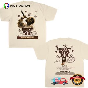 Chris Brown Breezy Bowl XX Tour Album 2 Sided T-Shirt