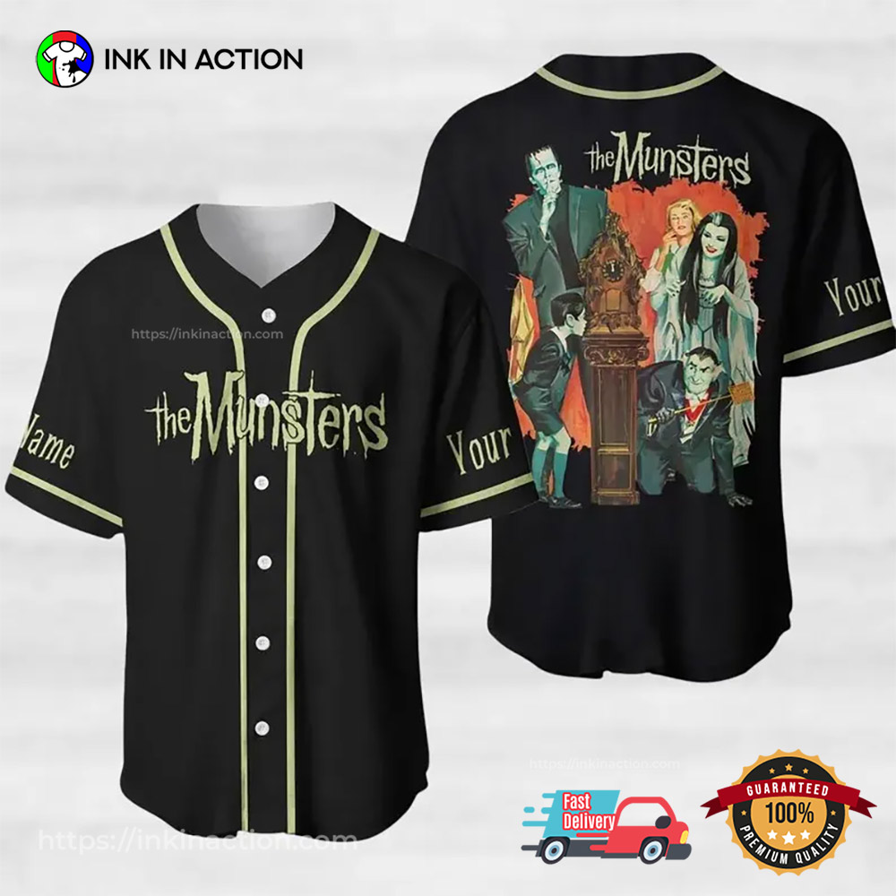 Custom Halloween The Munsters Baseball Jersey Custom Halloween The Munsters Baseball Jersey