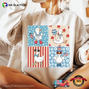 Cute Gooses Celebrate 4th Of July Shirt