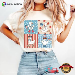Cute Gooses Celebrate 4th Of July Shirt