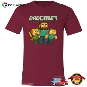 Dadcraft Cute Minecraft Fathers Day Shirt