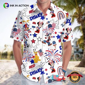 Disney Mickey And Friends 4th Of July Hawaiian Shirt