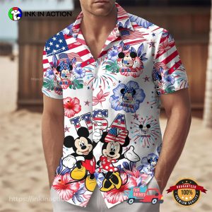 Disney Mickey And Minnie 4th Of July Hawaiian Shirt 2
