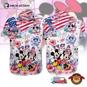 Disney Mickey And Minnie 4th Of July Hawaiian Shirt