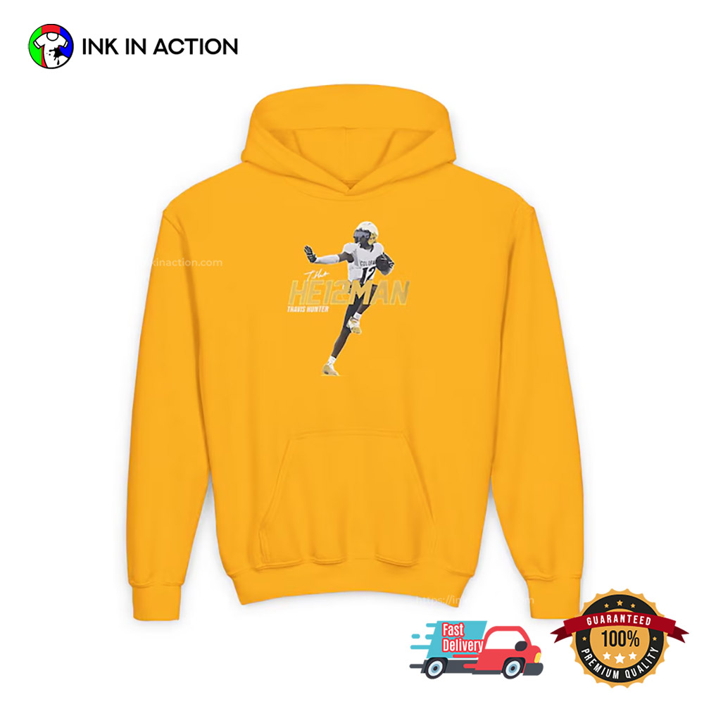Football Player Travis Hunter Heisman Youth T-shirt Football Player Travis Hunter Heisman Youth T-shirt