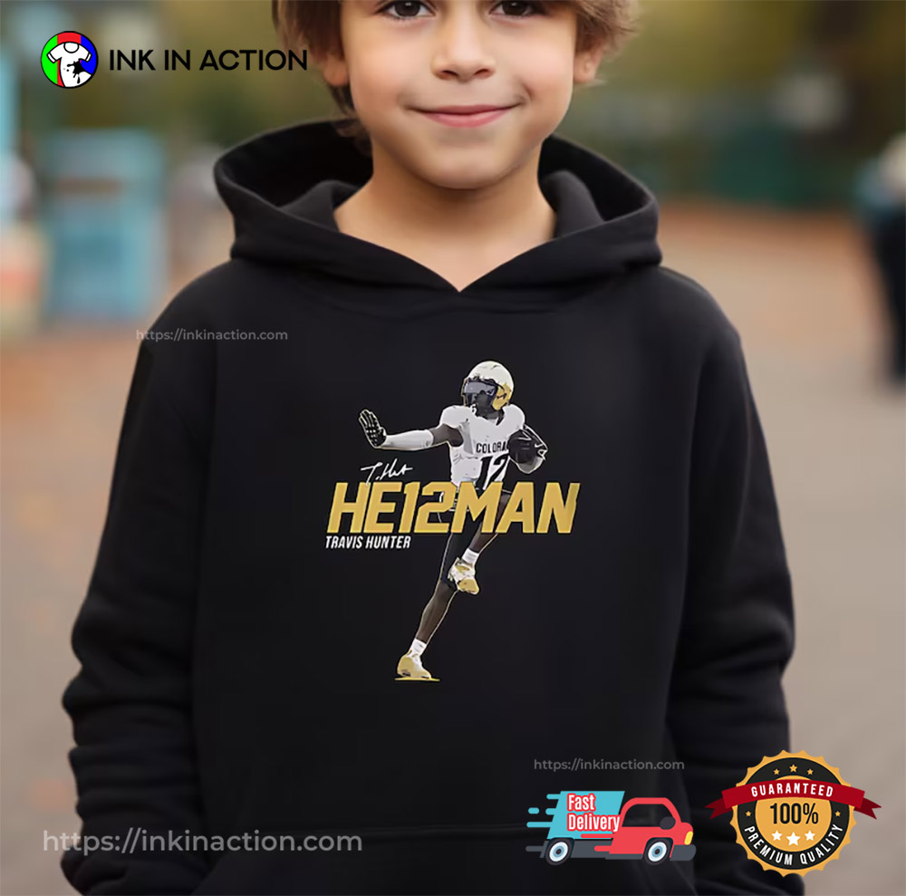 Football Player Travis Hunter Heisman Youth T-shirt Football Player Travis Hunter Heisman Youth T-shirt