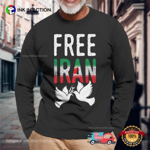 Free Iran Iran Flag Heart Azadi Persian Peace Freedom T-shirt 1