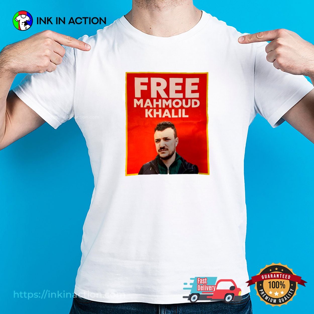 Free Mahmoud Khalil Poster T-shirt Free Mahmoud Khalil Poster T-shirt