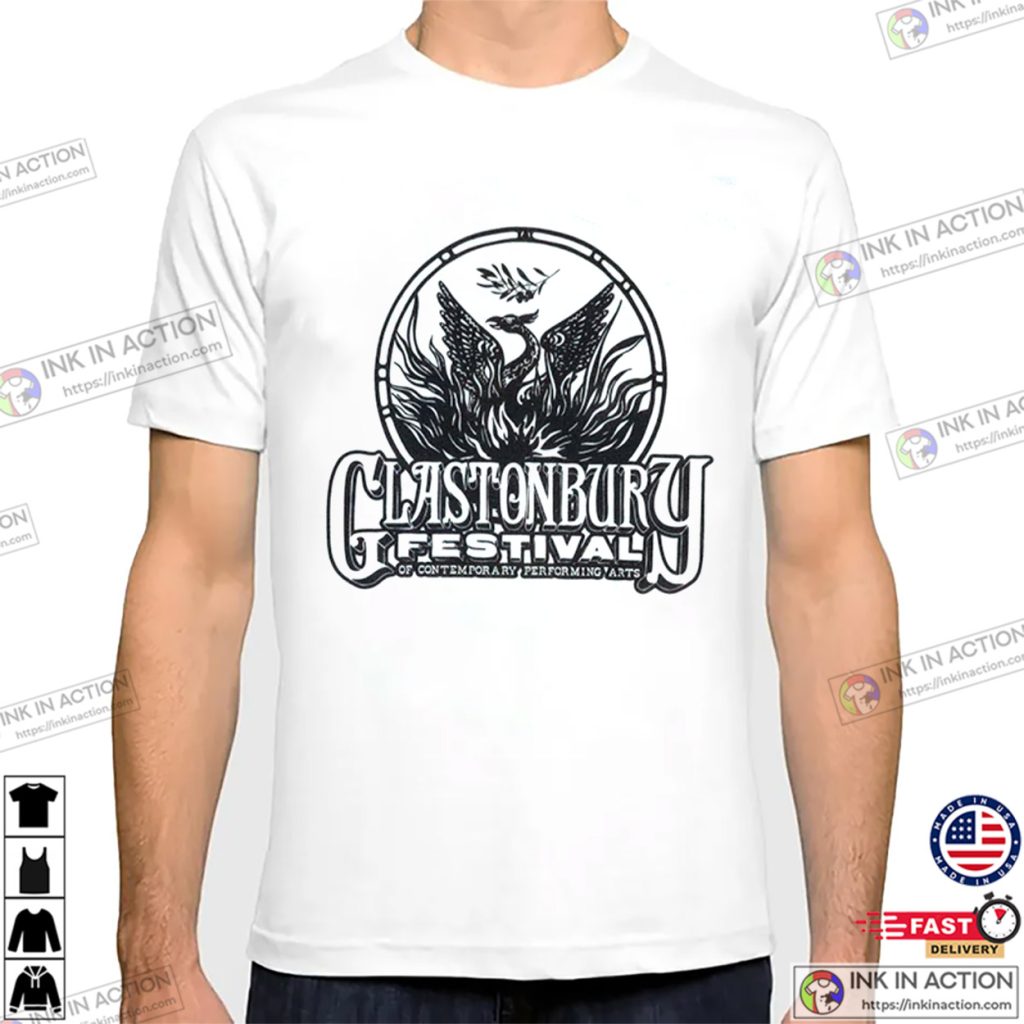 Glastonbury Festival Phoenix Motif Music T shirt 1