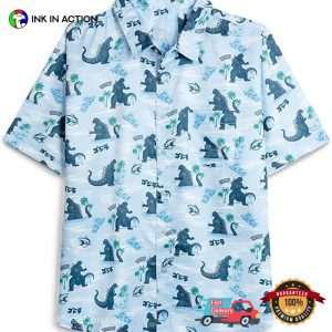 Godzilla Summer Vacation Hawaiian Shirt