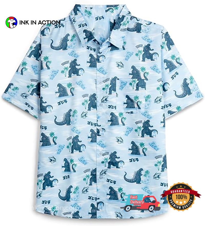 Godzilla Summer Vacation Hawaiian Shirt Godzilla Summer Vacation Hawaiian Shirt