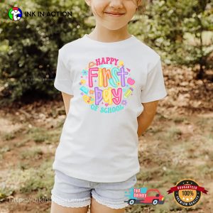 Happy First Day Of School Floral T-shirt