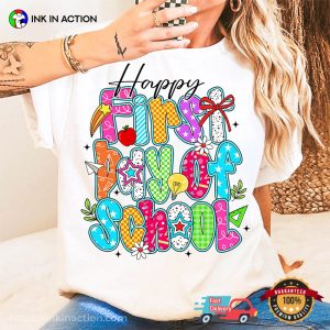 Happy First Day Of School Gift for Teacher Comfort Colors Tee 3