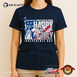 Happy Fourth Of July Independence Day Statue Of Liberty T-shirt